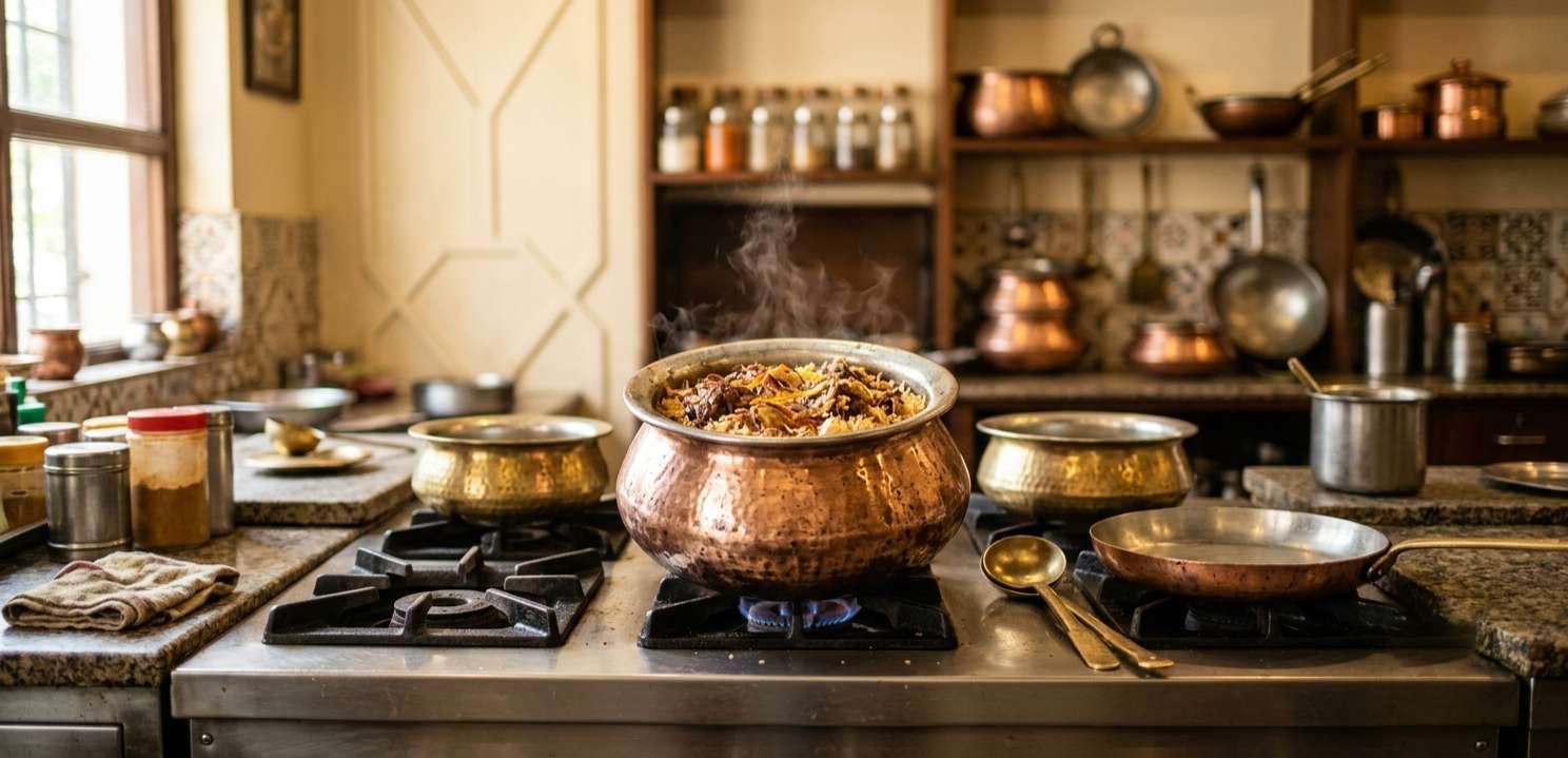 Copper kitchenware